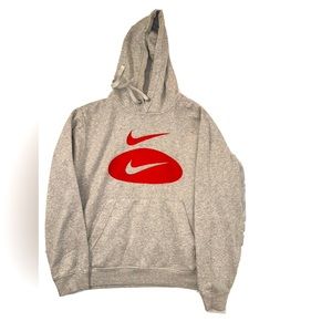 NIKE Sportswear Swoosh League Men's L Fleece Hoodie Birch Heather